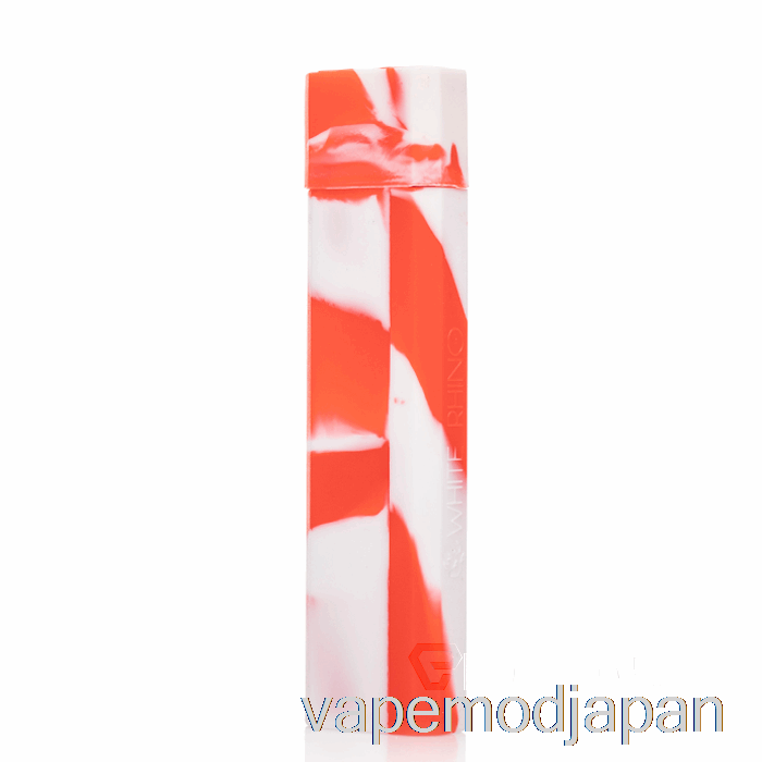 VAPE MOD ホワイト ライノ シリコン ダブアウト [パイレックス] レッド ホワイト